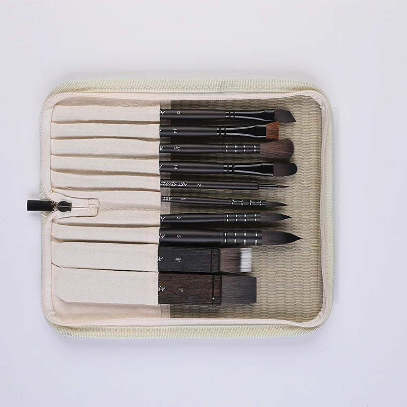 Artsecret New Arrival #999 Watercolor Painting Brush 10/Set Organic Blue Squirrel Horse Hair Multi-Function Acrylic Art Tools