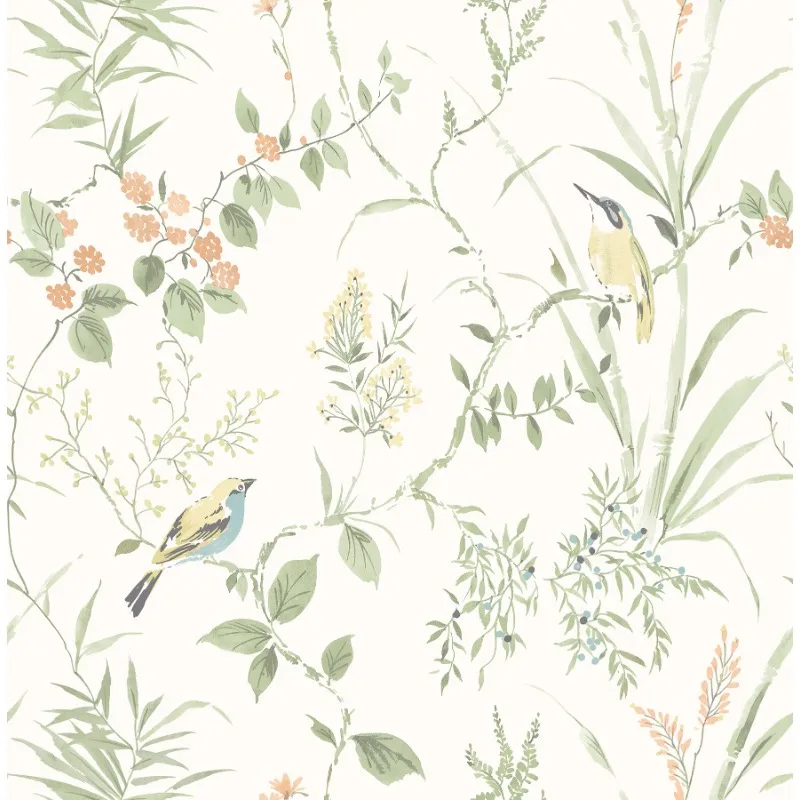 

Chesapeake Imperial Garden Light Green Botanical Wallpaper 56.4 sq. ft.