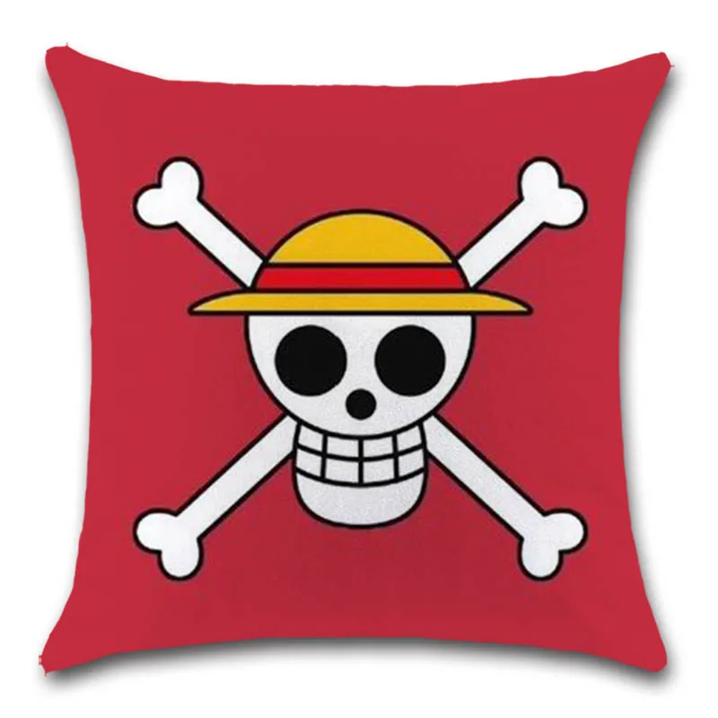 

Мультяшный череп флаг соломенная шляпа наволочка для подушки декоративный домашний Диванный стул автомобильное сиденье друг спальня Детс...
