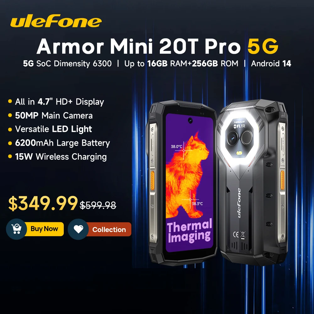 【Новинка】Ulefone Armor Mini 20T Pro прочный телефон 4 7 дюйма 5G 6200 мАч 33 Вт зарядка смартфон