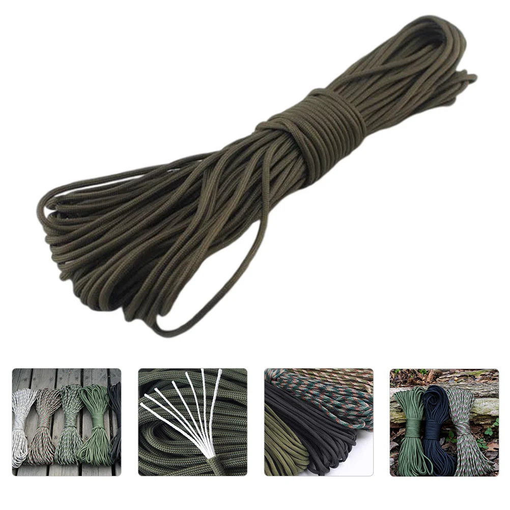 

1 комплект сверхпрочной веревки для выживания, уличная веревка для аварийной безопасности (случайный цвет)