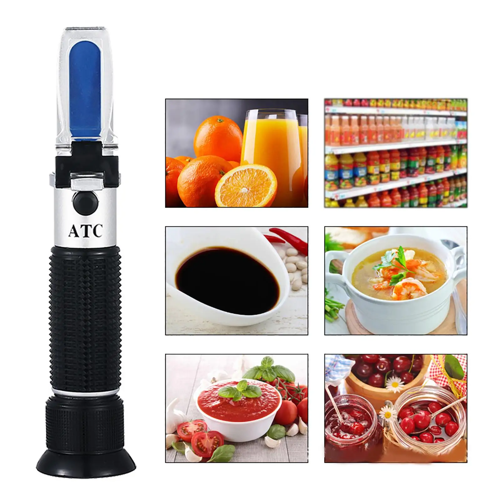 

Brix Refractometer Sugar Meter Specific Gravity Prism Refractometer Portable