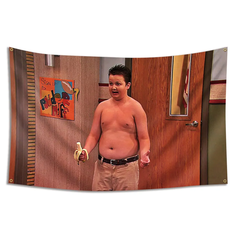 Фото Новый настенный гобелен с изображением персонажей комедийного сериала Noah Munck Gibby iCarly для фанатов, для спальни, общежития №3