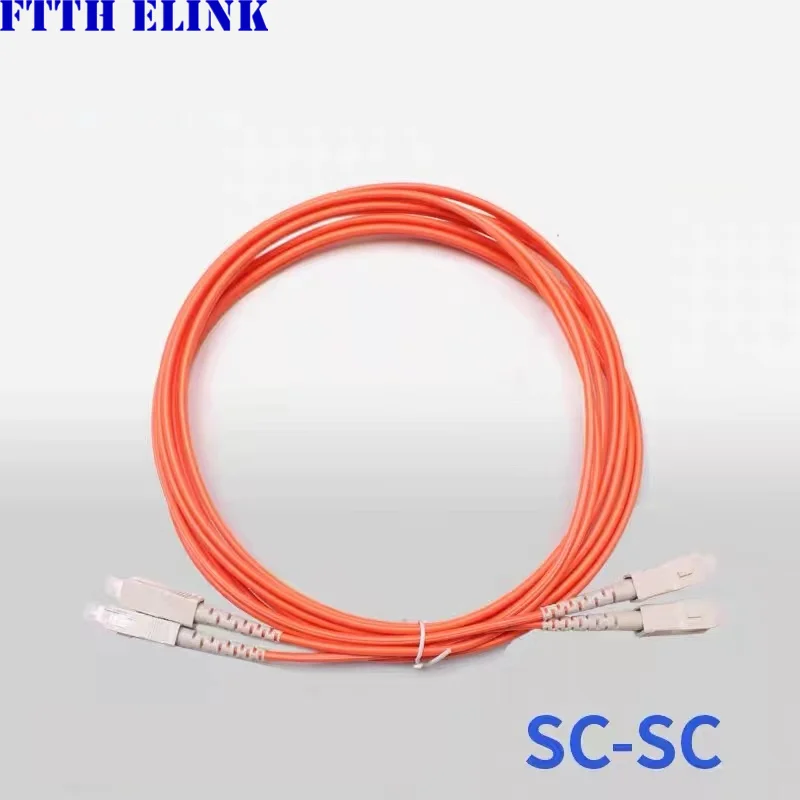 20pcs SC UPC TO SC UPC fiber optic patch cords duplex multimode 3.0mm 62.5/125um cable optical fibre jumper free shipping ELINK