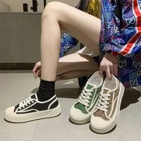 breathable white shoes women platform sneakers new thick sole canvas shoes ladies designer shoes zapatos mujer black trainers