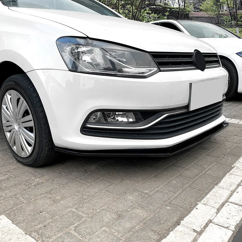 Передний бампер, спойлер, сплиттер, диффузор для Volkswagen VW Polo MK5 6R 6C TDI TSI 2009-2017, обвесы, тюнинг, глянцевый черный (art.: 3920cf39fc057) - 3920cf39fc057