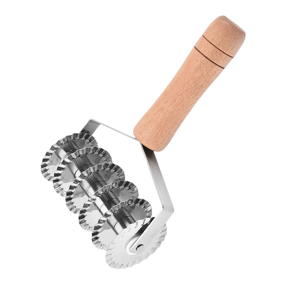 Нож для лапши из нержавеющей стали ручное устройство резки теста с деревянной