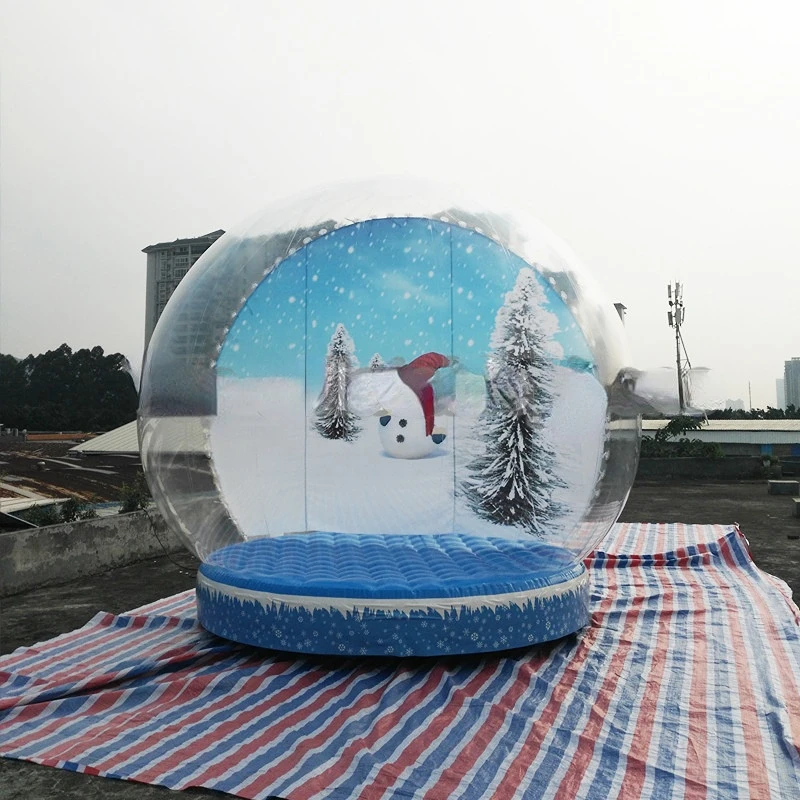 Для рождества гигантский надувной снежный шар пузырьковая купольная палатка с