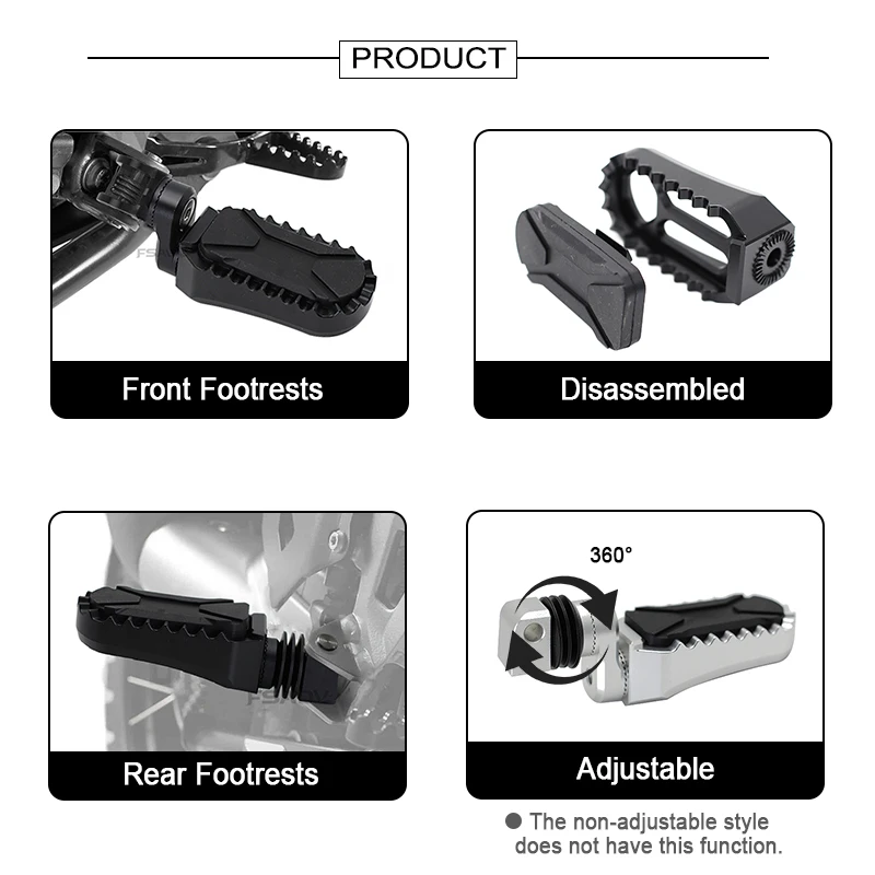 Фото Для BMW R1250GS R1200GS LC R 1200 GS R 1250 GS 1250GS 2014-2023 2022 передняя и задняя подставка для ног, удлинитель подставки для педали №2