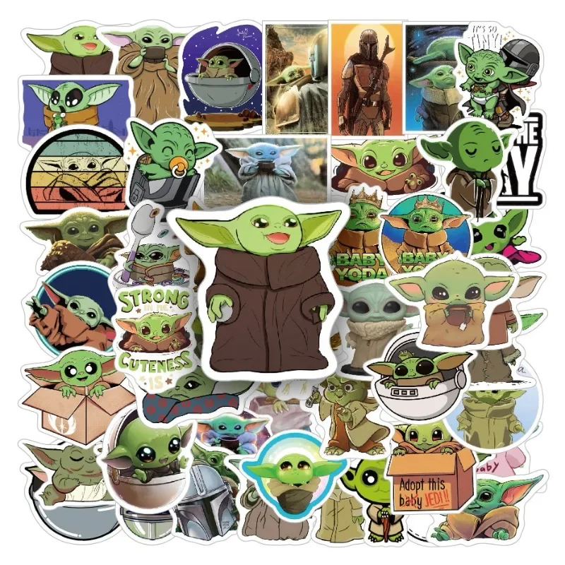 50 шт. детские наклейки Йоды чемодан чашка для воды гитара автомобиль скутер
