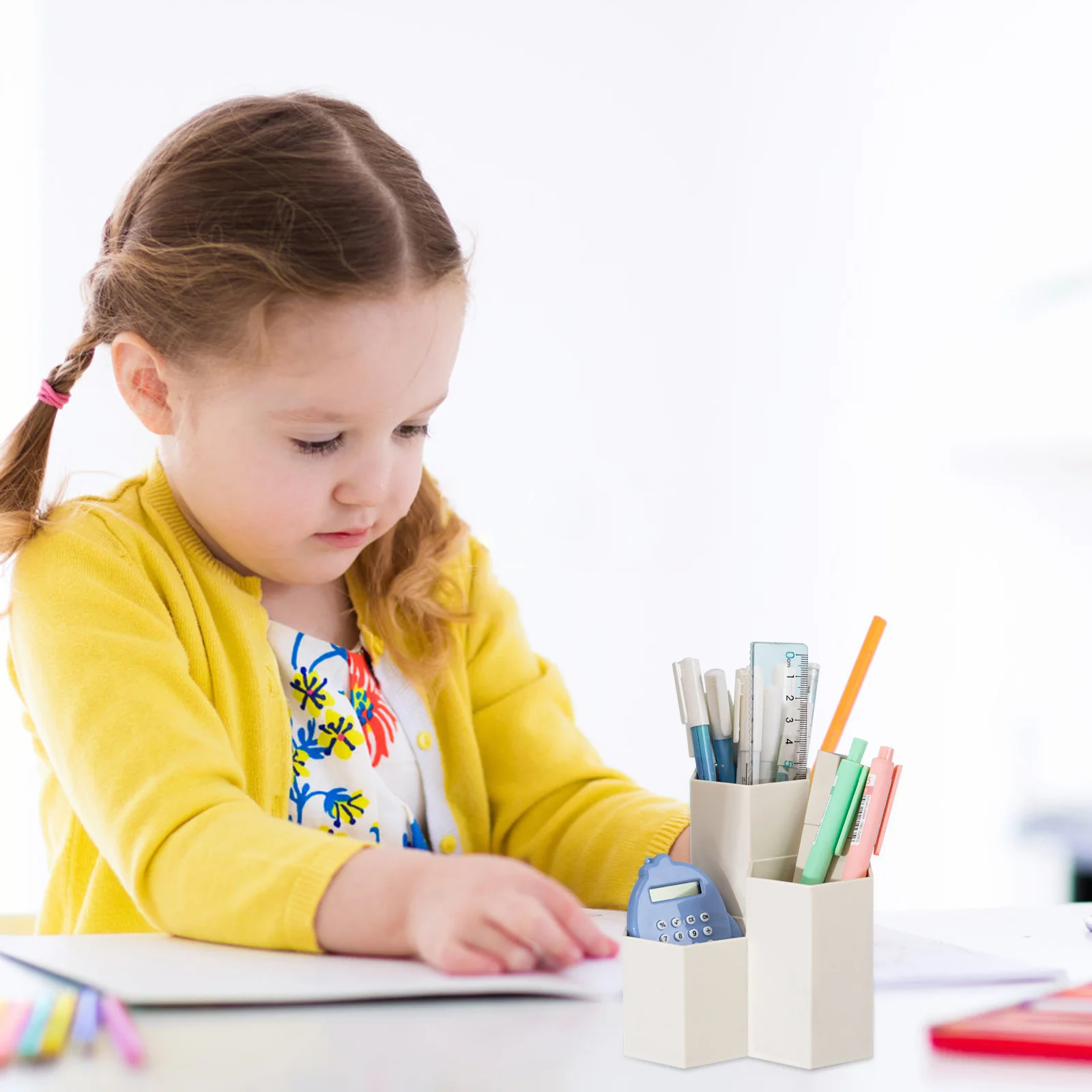 Креативный шестиугольный держатель для ручек контейнер-органайзер пластиковый