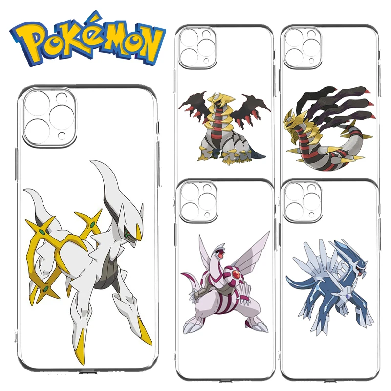 Чехол для телефона с изображением покемона и гиратины палькии аркесеуса для iPhone 11 Pro Max 12 13 7 8 Plus X XR XS Max, прозрачный мягкий чехол с аниме