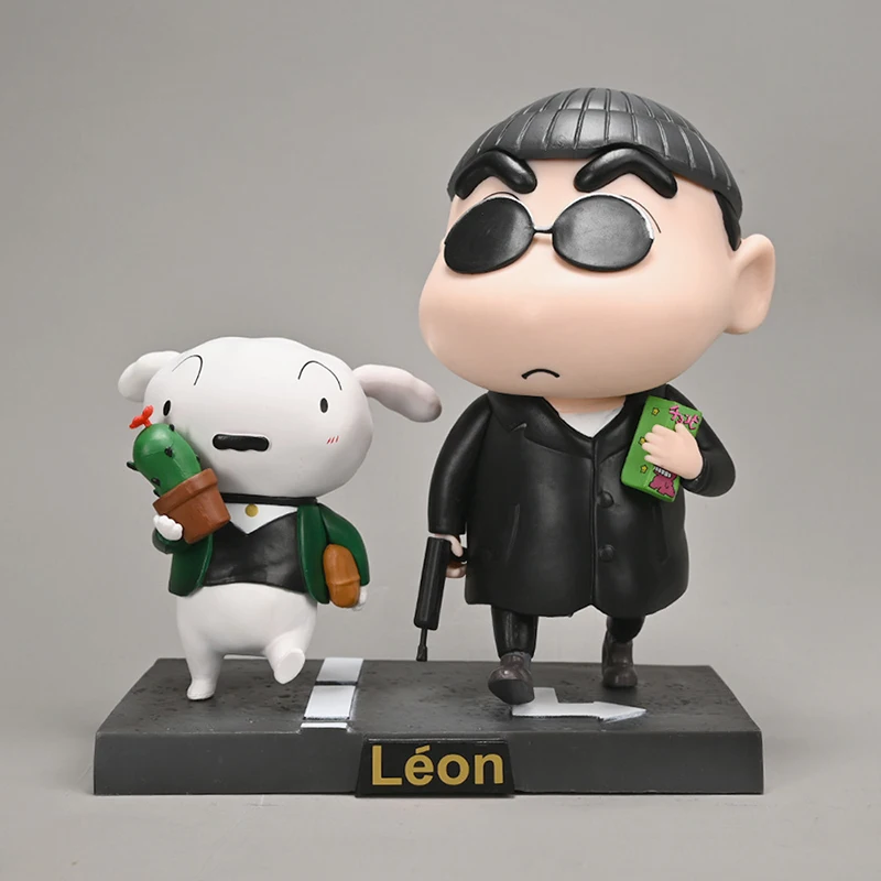 

Leon Cosplay Nohara Shinnosuke Leon Crayon Shin Anime Action Figure 16CM PVC Doll Toys Gift