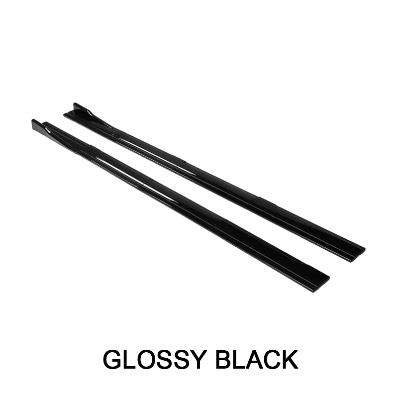 

For Audi Accessories A6 S6 C7 C8 S-Line Gloss Black 2m/86.6" 8Pcs ABS Side Skirts Extension Rocker Panel Lip