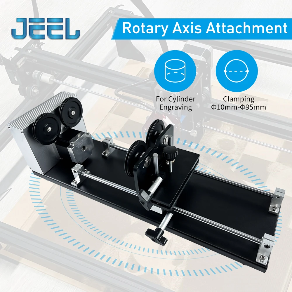 Y-axis Rotary Roller Laser Engravering Aluminum Rotary Axis Attachment for Engraving Cylindrical Objects Cans