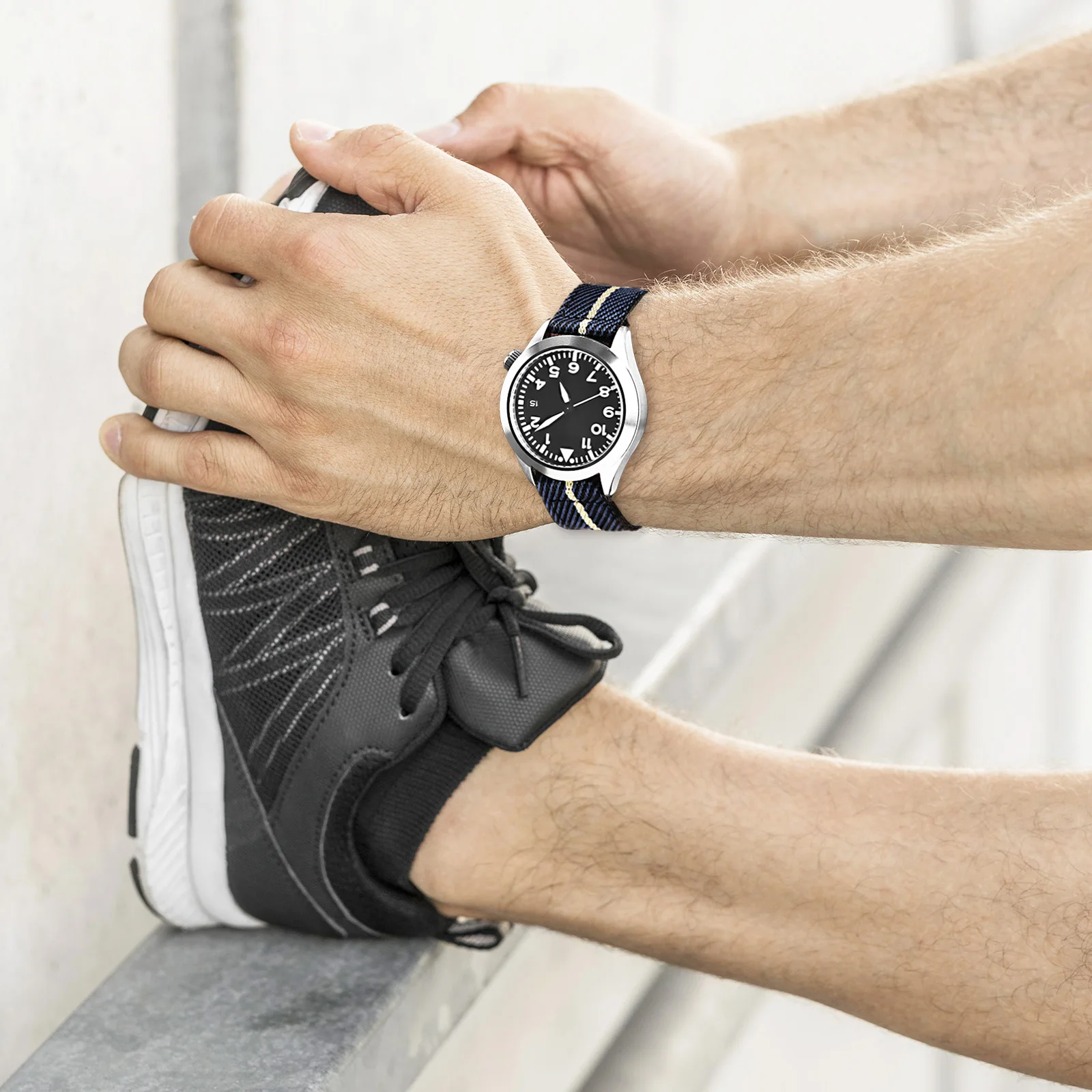 BEAFIRY Twill Nylon Watch Band 18mm 20mm 22mm 24mm Quick release Watch Straps Watchbands fit huawei samsung seiko black blue red