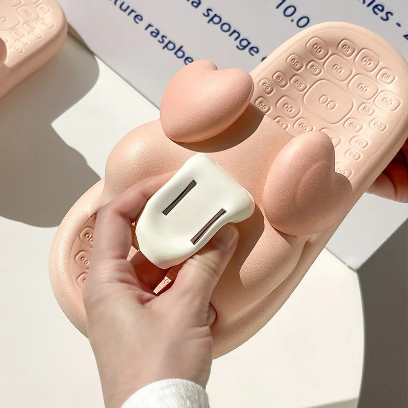 Cute Porket Slippers for Women Summer Outdoor Kawaii Sandals Lovely Cartoon Cow Slipper Ladies Girls Casual Light Shoes Slides