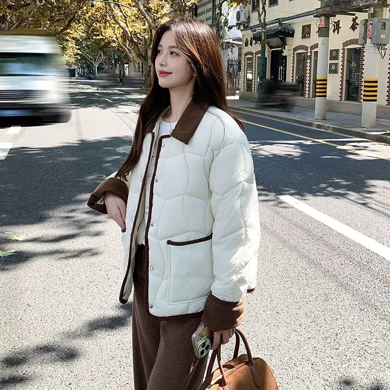 Стеганые куртки с подкладкой короткие хлопковые пальто для женщин модные парки