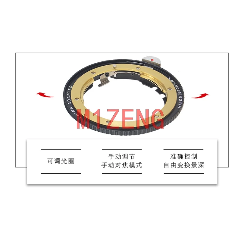 Регулируемая диафрагма для фотоаппарата AI(G)-EOS с подсветкой Canon EOS 5D4 5d3 6d7 60D 90d 550d 650d