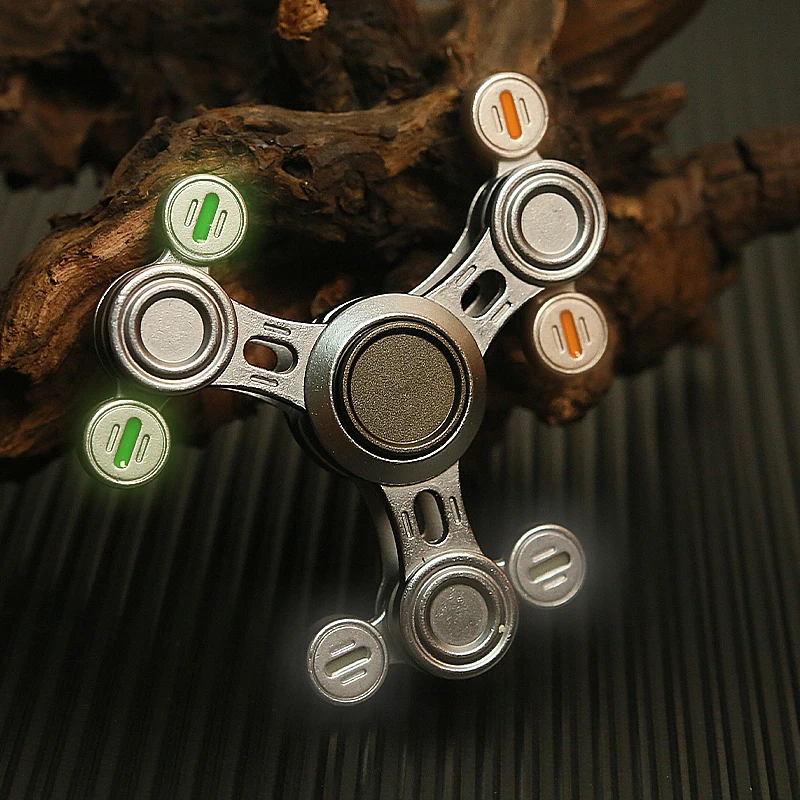 Fidget Spinner Gyroscope Foldable Metal Antistress Luminous Hand Spinner Adult Toys Three Pendulum Stress Reliever Toy Kids Gift enlarge