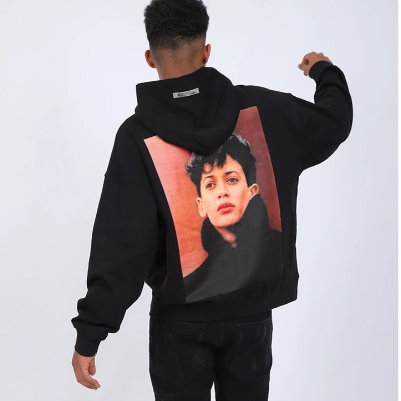 

Essentials Hoodie Vintage Oil Painting Art Portrait Print Street Gothic Style Couple Sweater Hip Hop Loose Oversized Sweatshirt