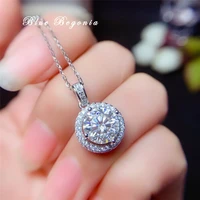 100 moissanite pendant 925 sterling silver 1ct 2ct 3ct lab diamond necklace for women engagement gift real