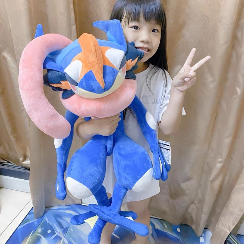 70cm Greninja Plush Toys Pokemon Peluche Froakie Evolution Black Greninja Doll Collection Frog Stuffed Xmas Gifts Children's Day