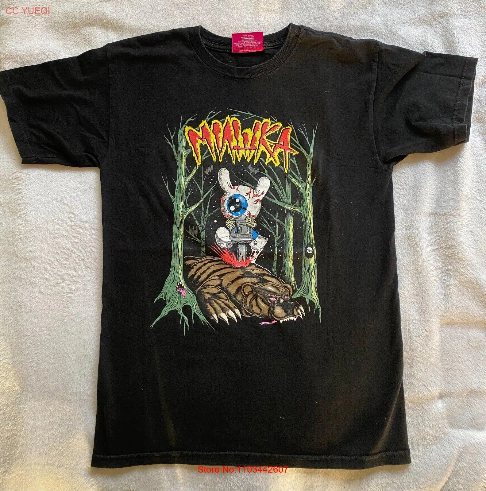 Футболка Mishka MNWKA x Kid Robot размер сотрудничества маленькая РЕДКАЯ