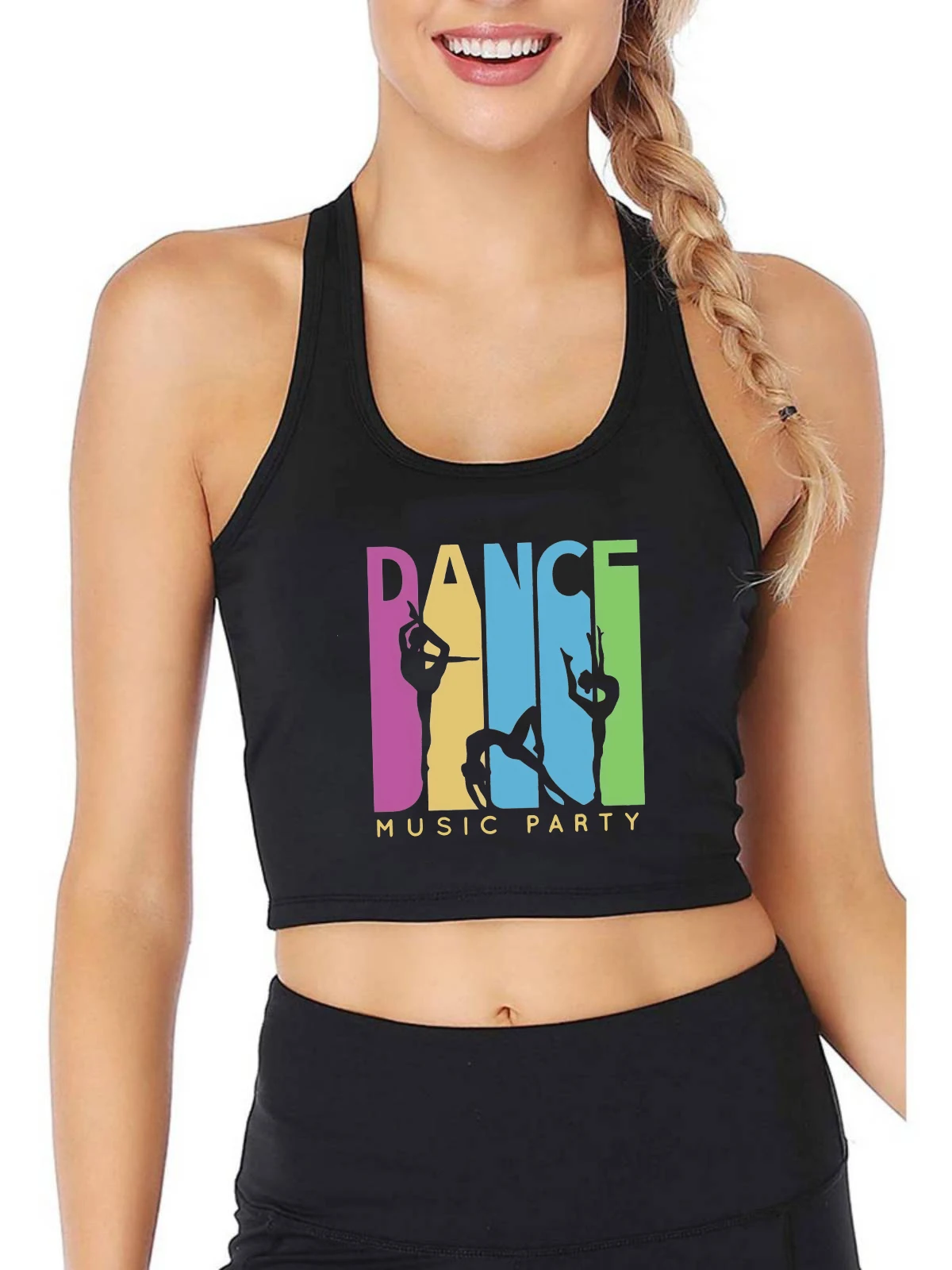 

Танцевальная музыкальвечерние с графикой, дышащий сексуальный тонкий кроп-топ, танцевальный спортивный топ для фитнеса и йоги, тренировочная кофта в стиле ретро для девушек