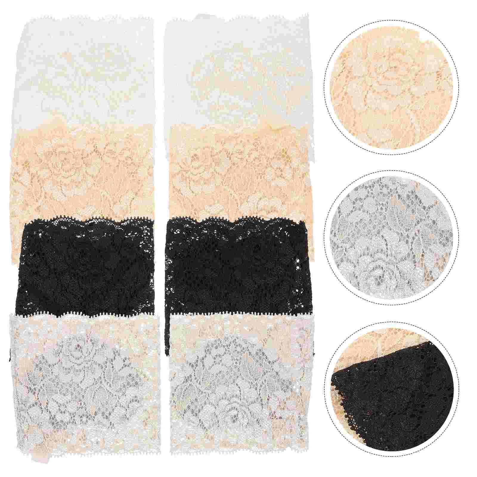 4 Pairs of Half Socks Anti-skid Forefoot Socks Lace Half Socks Women Liner Socks