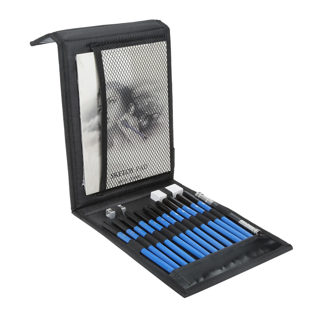 

16pcs Artist Sketch Tool Kit Graphite Pencils Eraser Sharpener Sketch Pad Drawing Supplies 16pcs