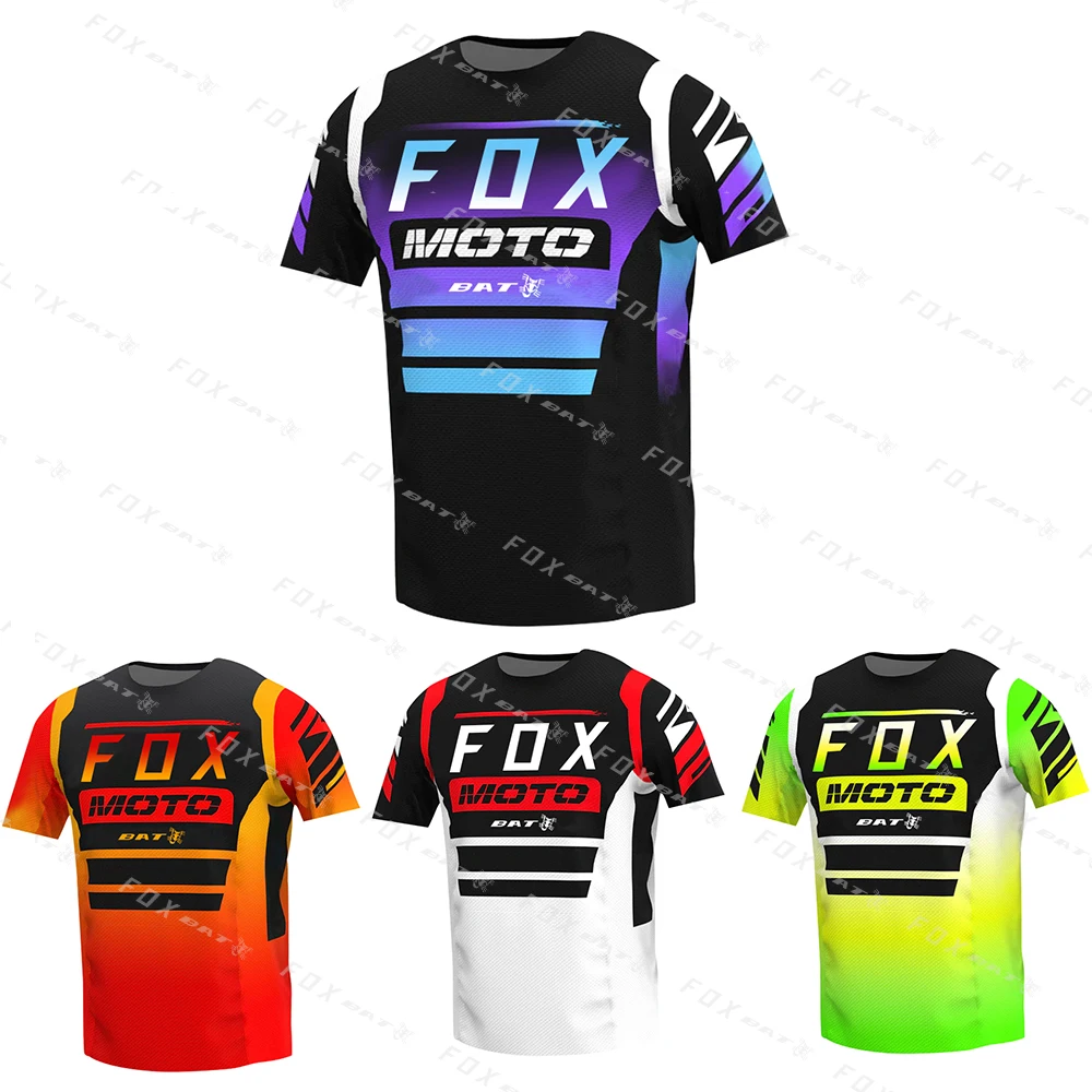 

Men's Downhill Jerseys Bat Fox Mountain Bike MTB Shirts Offroad DH Motorcycle Jersey Motocross Sportwear Racing Bike