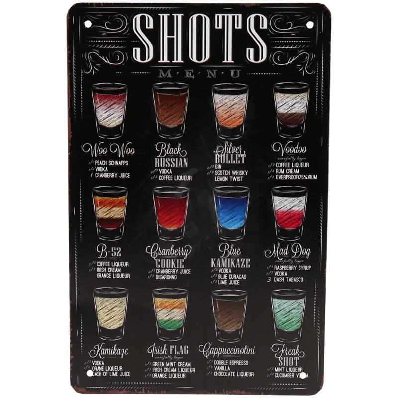 

Коктейльные вывески, вывеска для коктейля, винтажные металлические вывески для бара, плакаты на стену, украшение для дома и бара, аксессуары