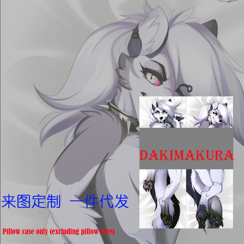 Двухсторонняя наволочка Dakimakura Anime Loona (helluva boss) с пушистым рисунком для тела в