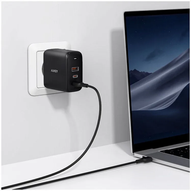 Network charger Aukey Omnia mix3 90W 3-port color black | Мобильные телефоны и аксессуары