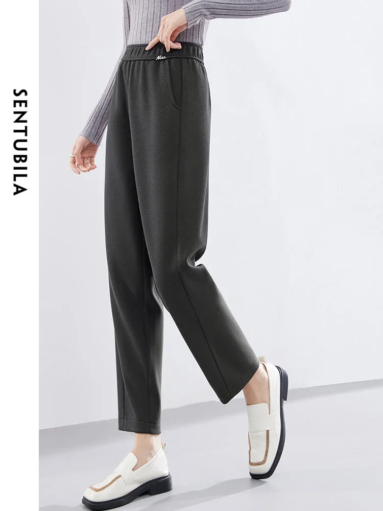 Женские плотные теплые повседневные брюки Sentubila длиной до щиколотки весна 2024