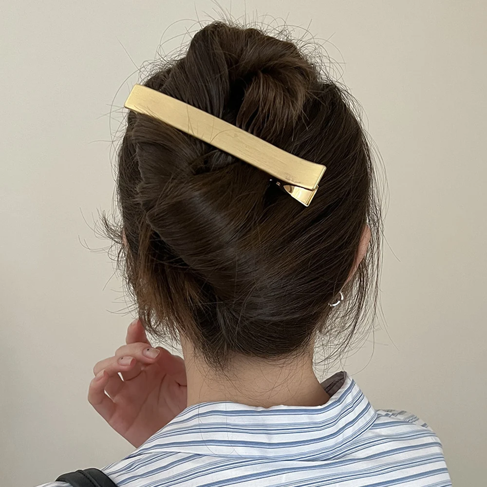 Новые модные женские длинные заколки для волос в полоску винтажные простые