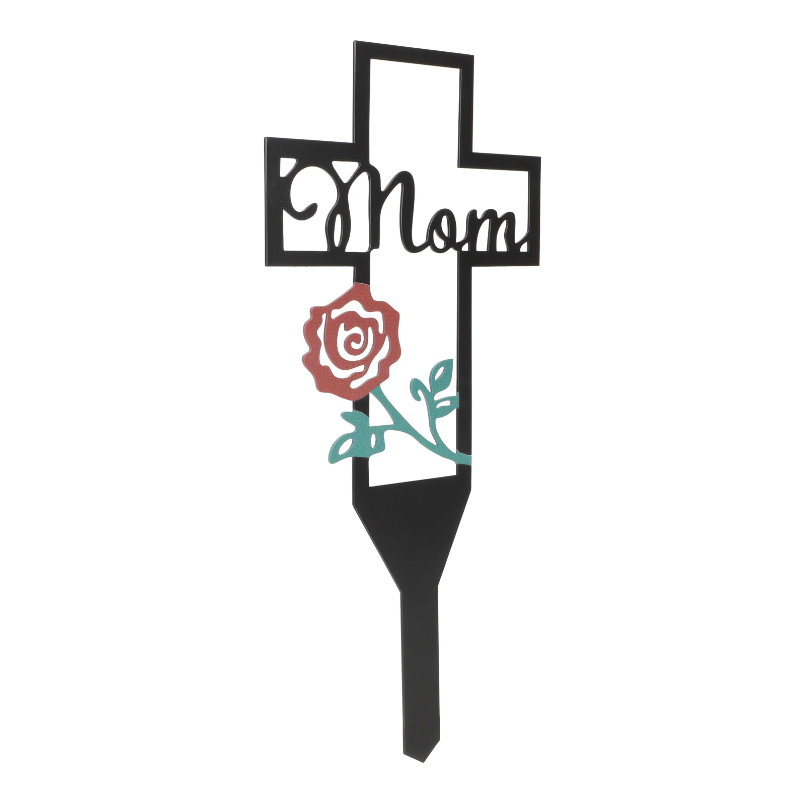 

Stake Cemetery Memorial Decor Signcross Garden Yard Grave Marker Outdoor Stakes Lawn Decorations Ornament Inserted Insert Stand