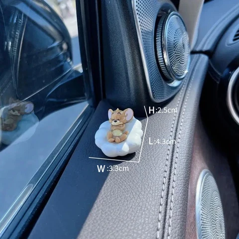 Милый набор декора для приборной панели автомобиля Tom, мультяшная фигурка Джерри, интерьер автомобиля, настольный орнамент, коллекция автомобильных аксессуаров, лобовое стекло