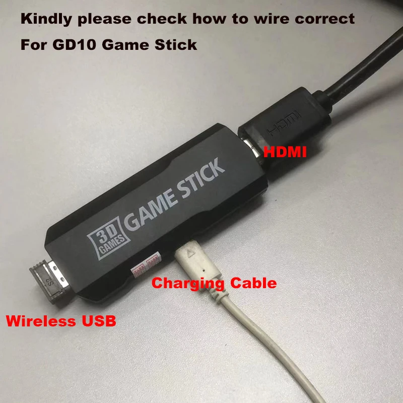 Портативная игровая консоль GD10 с беспроводными контроллерами 4K HD TV 50 эмульаторов