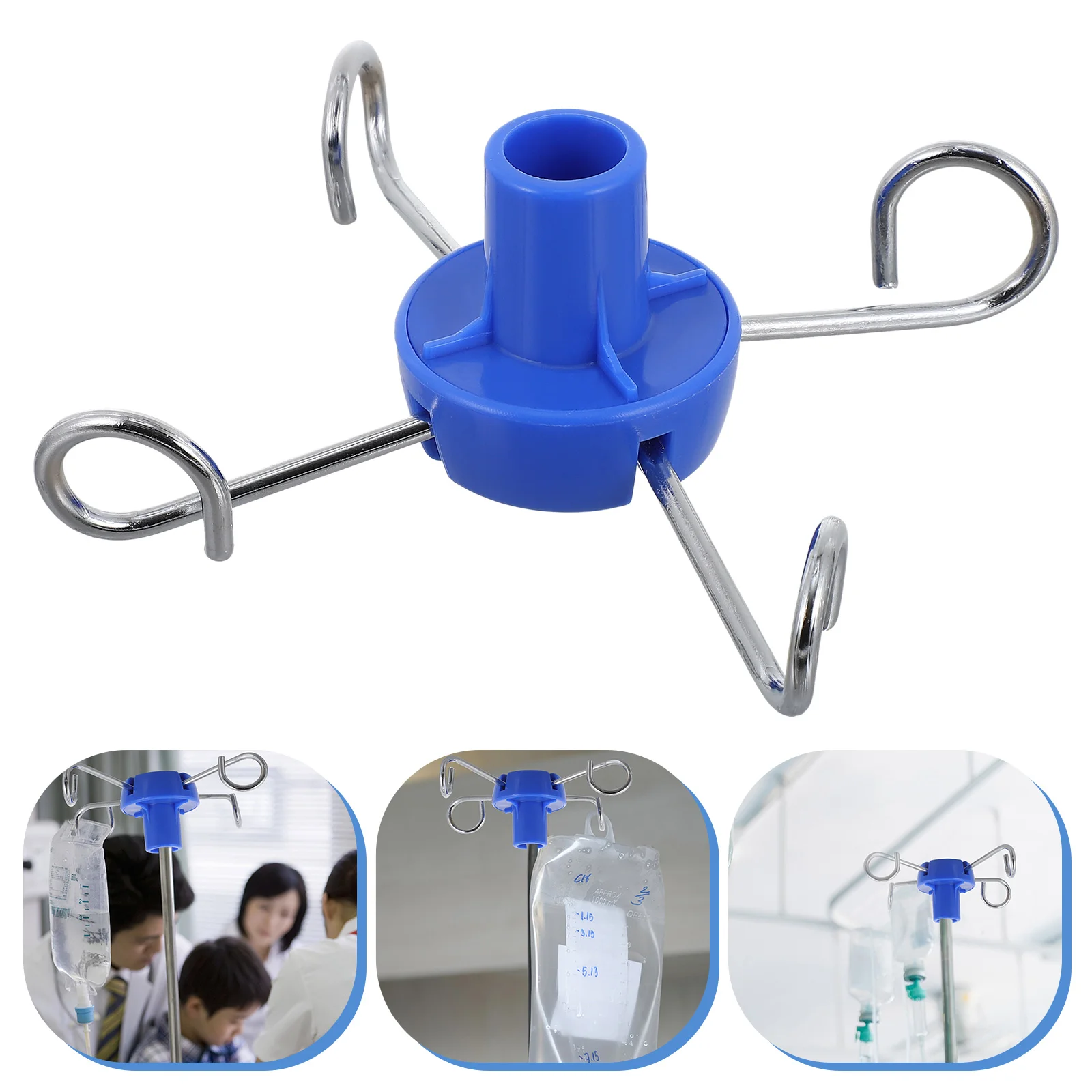 

Stainless Steel Hooks IV Pole Infusion Rack Part Hanger Wall-mounted Stand