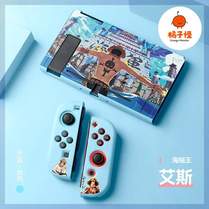 Фото Мягкий защитный чехол Luffy Tpu с защитой от ударов для игровой консоли Nintendo Switch Oled, контроллера, подарок №3