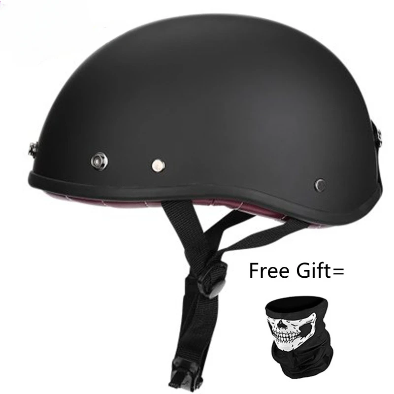 Винтажный мотоциклетный шлем на пол лица немецкий Ретро Kask cafe Racer scooter cruiser chopper