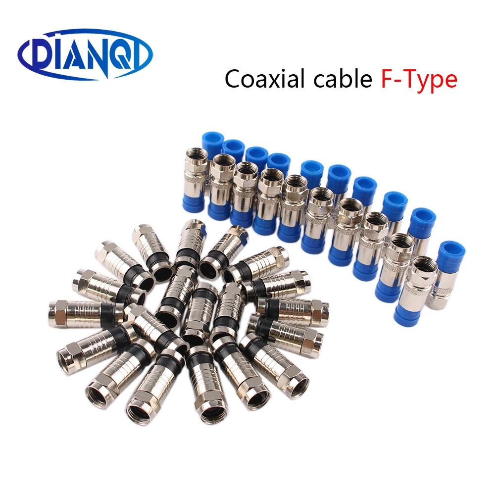 RG6 Compression Connectors Waterproof Connection F Compression Connector Coax Cable Coaxial Compression Tool