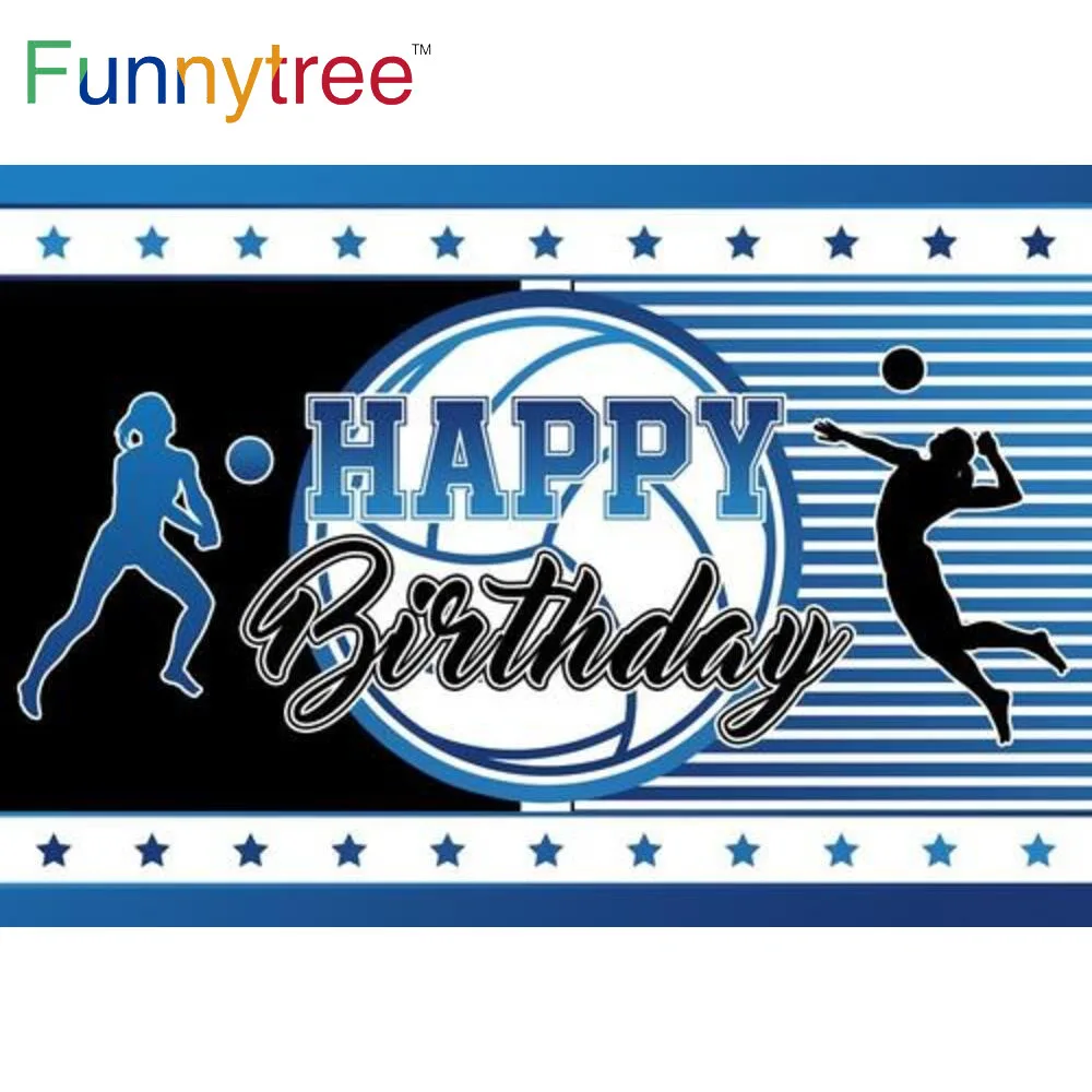 

Фон Funnytree для волейбола, дня рождения, Спортивная витрина для девочек, декор для вечевечерние НКИ, карнавала, вечеринки, баннер, фотобудка