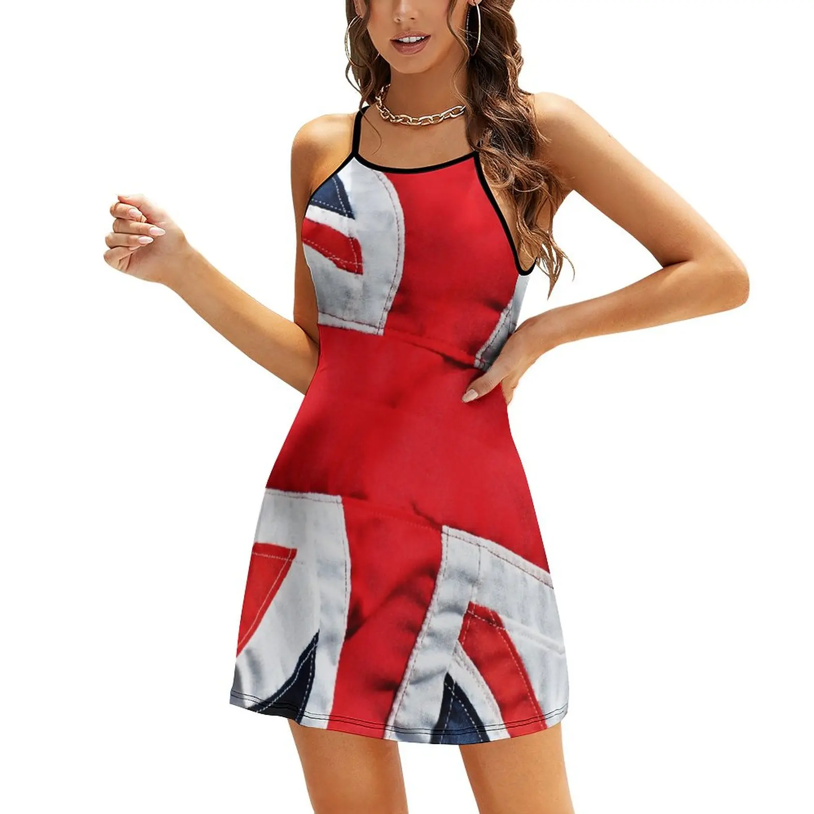 

Union Jack(1) Women's Sling Dress Classic Sexy Woman's Clothing Joke Cocktails Strappy Dress
