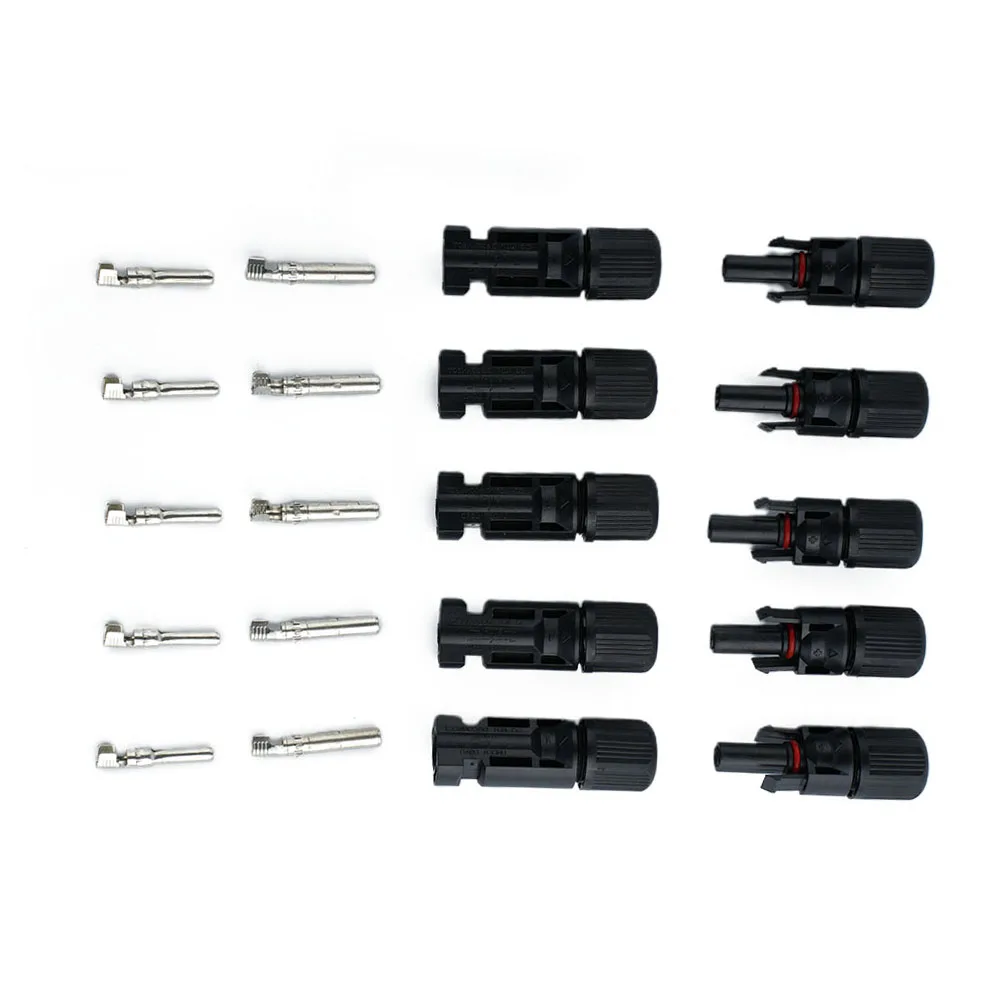 

5 Pairs Solar PV Connectors Connector Parallel Male And Female Solar PV Connectors Crimping Stripping Pliers Tools