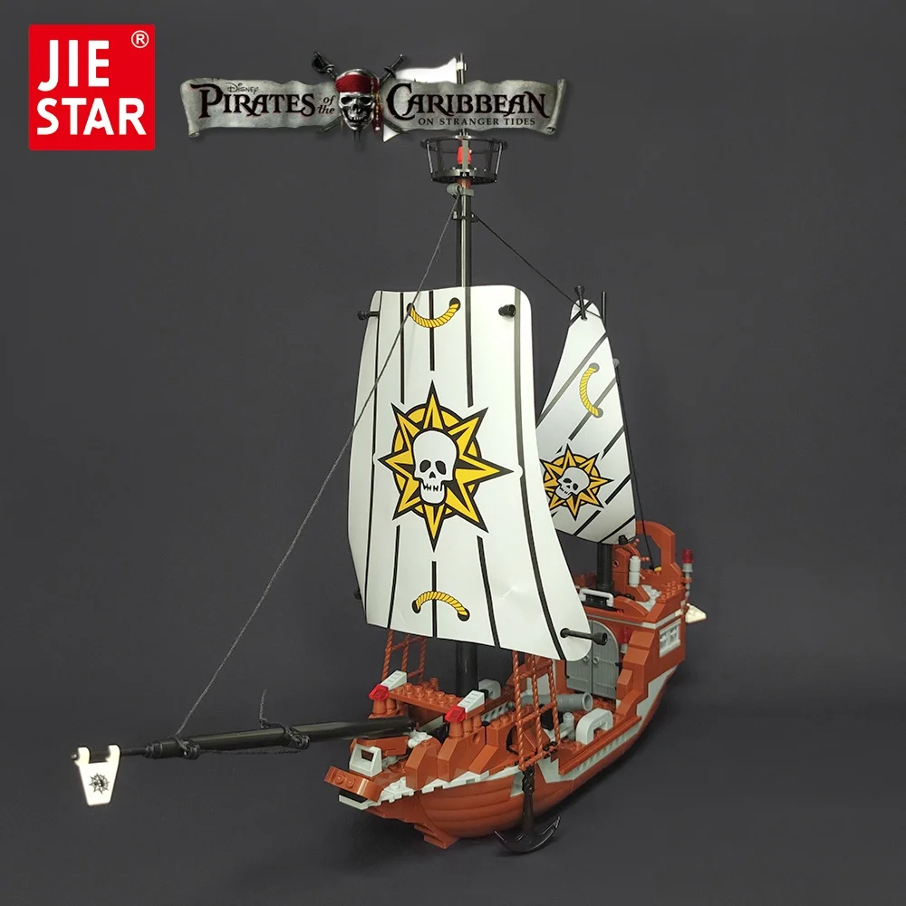 

JIESTAR творческие экспертные идеи пиратский корабль Moc JS Revence корабль блоки Карибские бобы 30008 конструктор Модель игрушки 426 шт.