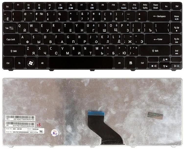 Клавиатура для Acer V104630DS2 Русская черная глянцевая|Клавиатуры замены| |