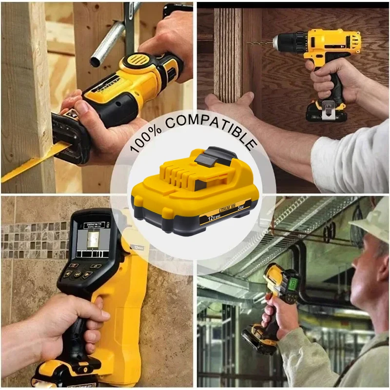 Аккумулятор для DEWALT DW089LG, для аккумуляторов DEWALT 12V, 2.0Ah 3.0Ah, совместим с моделями DCB120, DCB124, DCB122, DCB127, DCB125, DCB123, для электроинструментов. (art.: 3920da9470099) - 3920da9470099